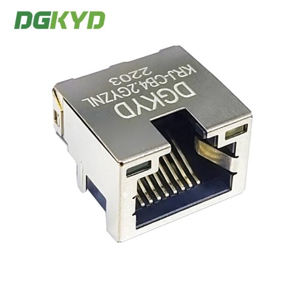 KRJ-CB4.2GYZN Metal Shielded Dip Low Profile Rj45 Jack SMT