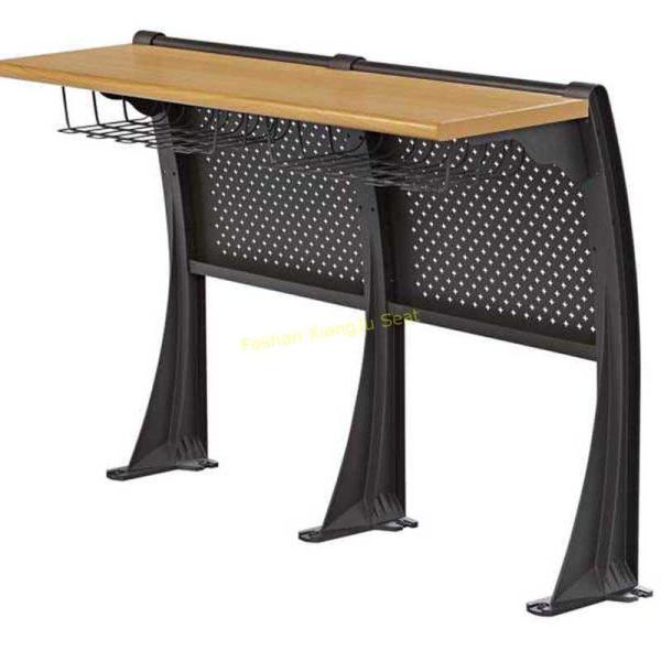 Foldable Iron Metal Plywood Wooden Desk And Chair Set For School Lecture Hall