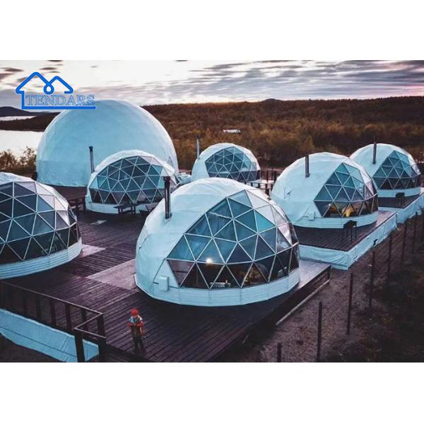 7m Dia Canvas Cotton Glamping Hotel Tent Aluminum Alloy Frame Four Season for Beach Retreats