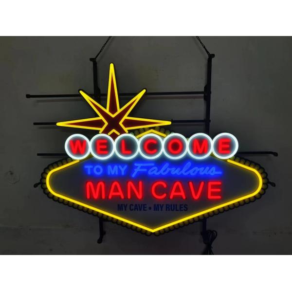 Logotipo personalizado Novo Design MAN CAVE PVC LED Neon Sign