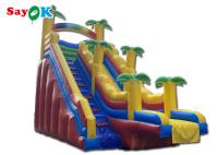 Tobogán acuático inflable comercial de la diapositiva inflable de los niños con el tema de cobre de la palmera