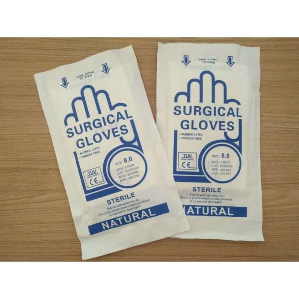 Gants chirurgicaux orthopédiques stériles en latex jetables de qualité médicale, consommables