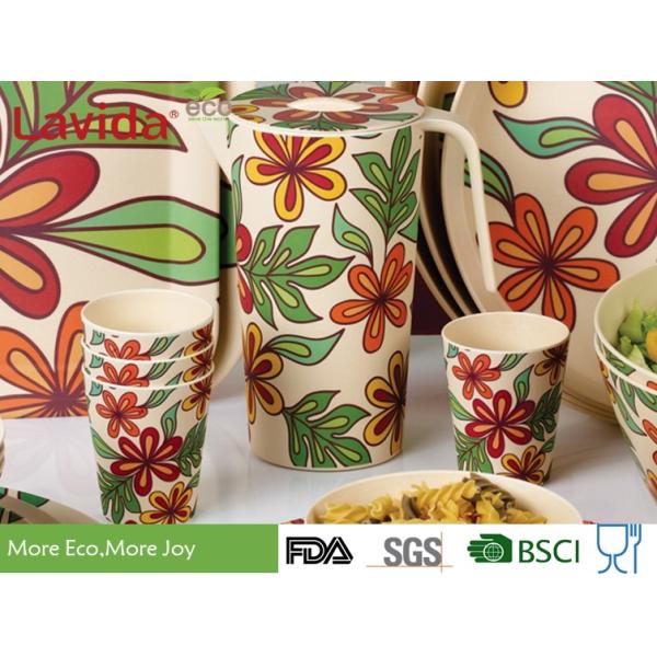 Shatter - Proof Children's Bamboo Dinnerware High Strength Free Of Heavy Metals