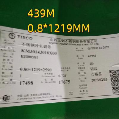 DIN1.4510 SUS439 Stainless Steel Sheet  2D Surface 0.5-3mm Used For Automotive Systems