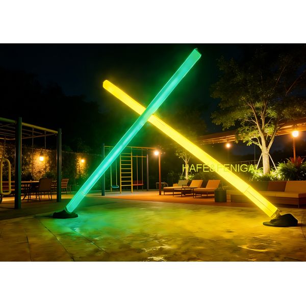 Bluetooth Or DMX Control Dual White Or RGBW Pixel LED Events Inflatable Tube Light