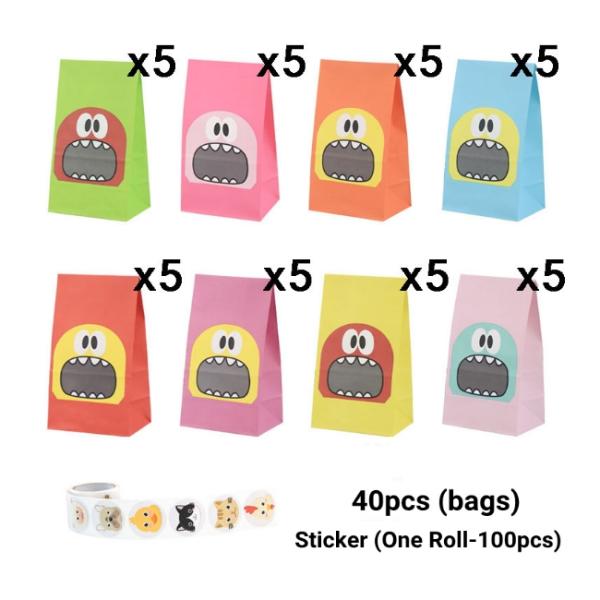 Halloween 70g Kraft Paper Bread Pastry Paper Bags 9g/Pcs Oil Proof