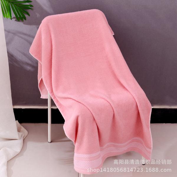 Toalha de banho de cor sólida para adultos Logotipo personalizado Publicidade Limpeza de peito de alta absorção