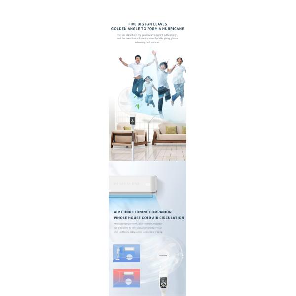 High Speed Solar Rechargeable DC Fans with Remote Control and 16 inch Electric Stand Fan