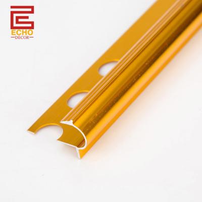 Aluminum Anodized Stair Nose Moulding Round Tiled Steps Treads Stair Nos Trim