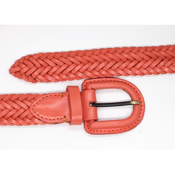 3cm Braiding Womens Genuine Leather Belt Cowhide Full Grain Purple