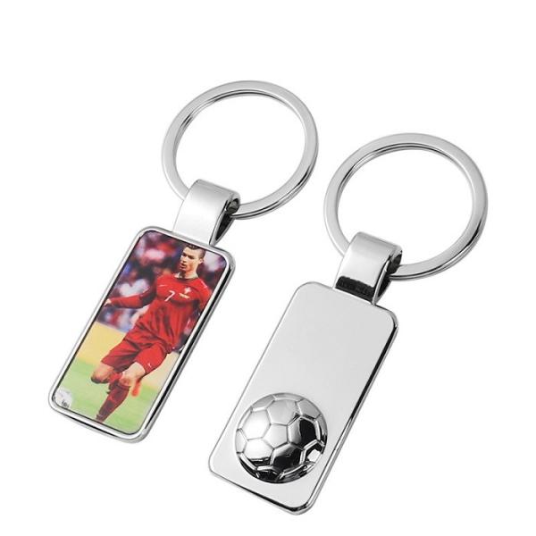Customization Football Soccer Keychain Promotional Sublimation Blank Custom Metal Keychain