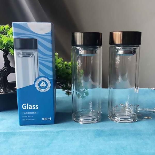Double Layer Thickened Heat Proof Glass Cup for Tea Making Separation HBL-W-300-108-A