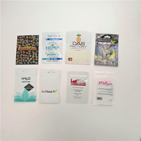 A prova da criança ensaca sacos de plástico personalizados para o malote da medicina das cookies da selva do runtz dos sacos de CBD com janela