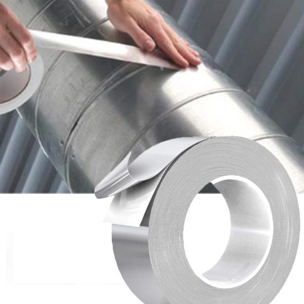30 Micron Aluminum Foil Tape for HVAC Duct Sealing and Moisture Barrier Applications