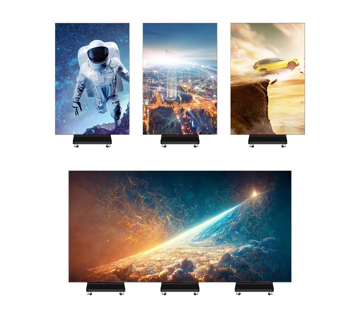 High Definition LED Advertising Machine Multi Angle Tri Fold LED Display
