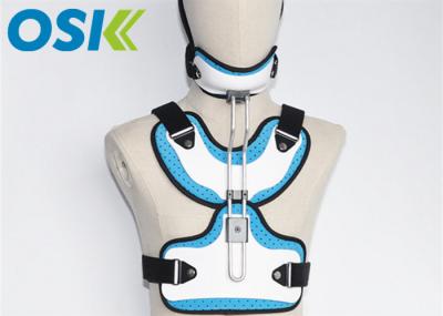 Adjustable Medical Orthosis Orthopedic Neck Brace White / Blue CE Certification