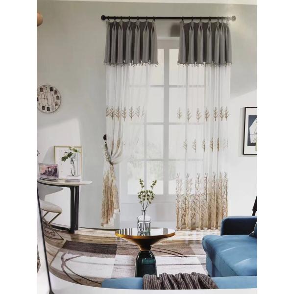 Hollowed White Cotton Lace Embroidery Muslin Curtains Blackout Window Hotels Hospitals
