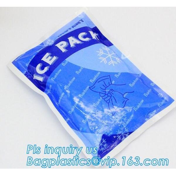 breastmilk lunch bag cooler plastic reusable ice pack, 250g gel water injection ice bag for fresh food, oem water inject