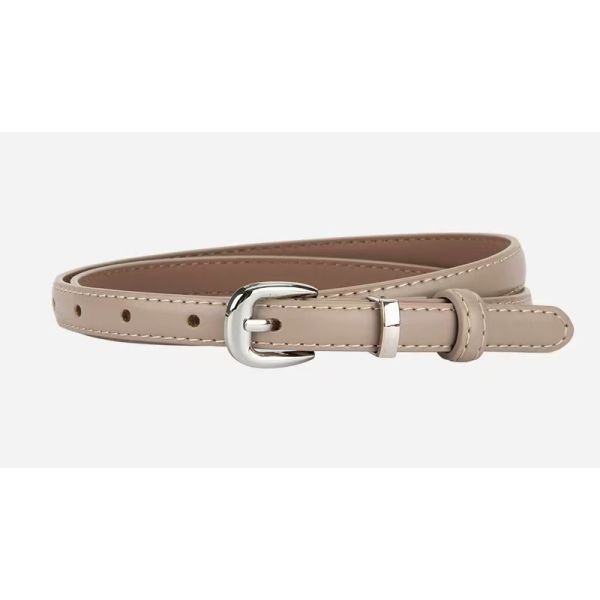 Canvas Woven Belt, Leather Trim Belt, Silver Buckle, Stretch Belt, Two-Tone Casual Belt, Versatile Belt for Jeans