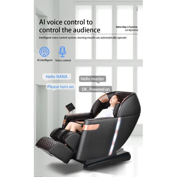 Synthetic Leather Upholstery 4D SL Track Zero Gravity Massage Chair with Shiatsu Rollers