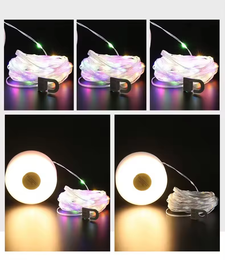 Waterproof and portable, RGB color light,  camping light string, outdoor emergency night light