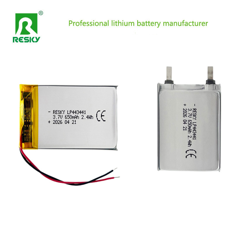 Factory Single Lithium Battery Cell 443441 3.7V 650mAh Rechargeable Lipo Battery For Portable Beauty