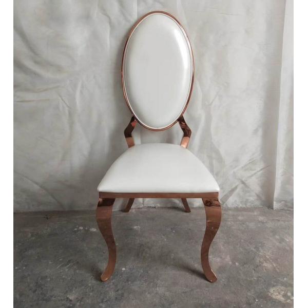 Royal Banquet Reception Stackable Stainless Steel frame wedding chair Dining chair