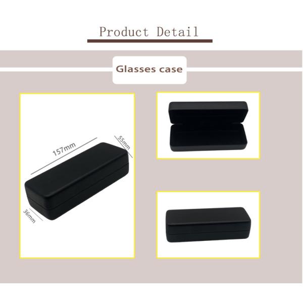 Rectangular Black Oem Labels Hard Leather Glasses Case Personalised