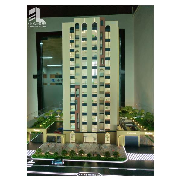 High - Precision Detailed Residential Building Architectural Model for Professional Real Estate Project Display and Marketing