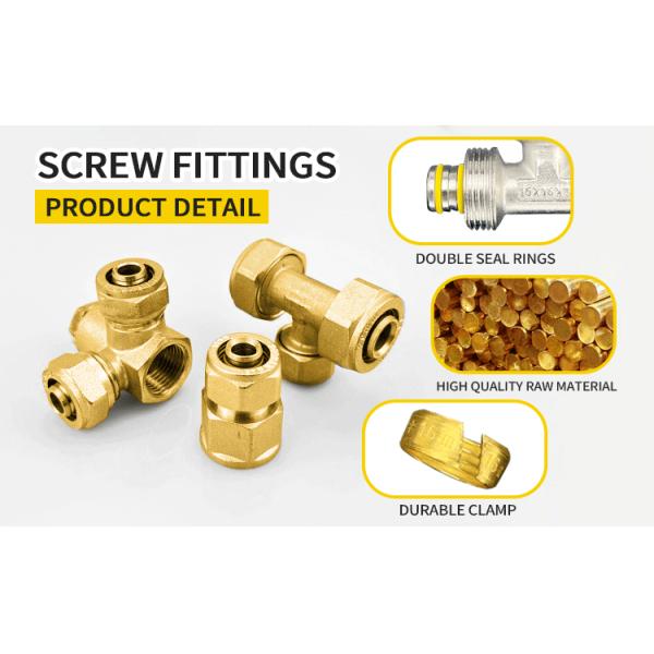 Tubomart OEM Accesorios para tornillos de latón de gas Plomería Materiales de latón Accesorios para compresión de gas