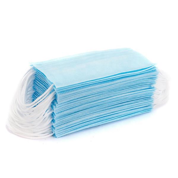 Medical surgical Blue 3 Ply Face Mask Non Woven Soft Non - Irritating High Filtration Efficiency