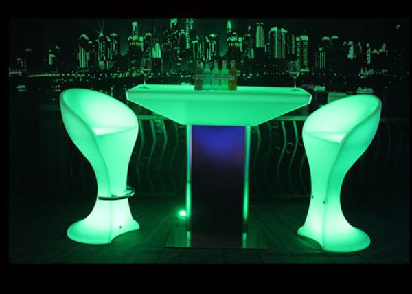 Customized Height Glow Furniture Lighting Hookah Table With Logo Glass Top