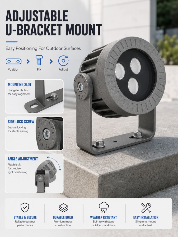 Aluminum Housing Outdoor LED Floodlight Outside Led Security Lights For Parking Lot