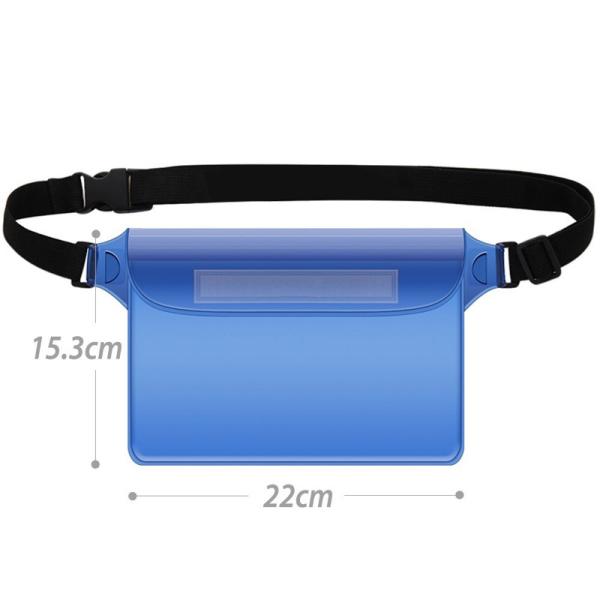 Adjustable Waterproof Belt Bag , Screen Touchable Swimming Waist Bag