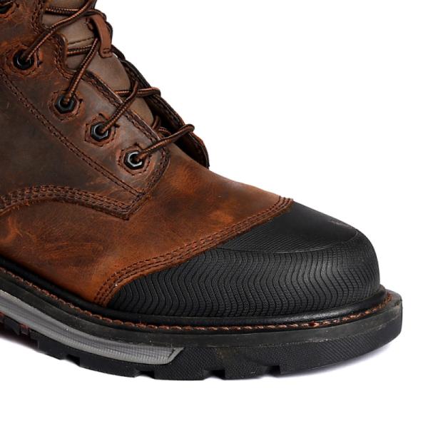 Piel de vaca dividida Goodyear Calzado de pie de acero Absorción de golpes Resistencia a las perforaciones Calzado de seguridad de marca