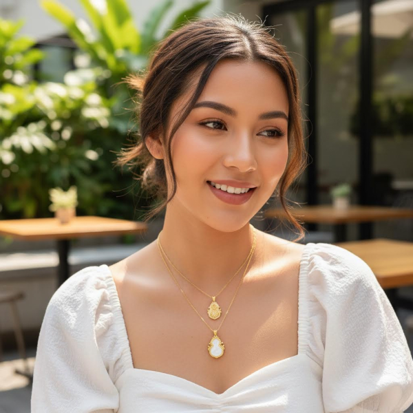 Factory cheap price Fashion Jewelry Pendant Beauty Gourd 18K Gold Pendant Luxurious Elegant 18k Gold Pendant