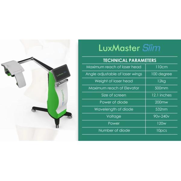 CE 10 Green Luxmaster Slim Lipo Laser Therapy Machine для снижения жировых отложений на спине