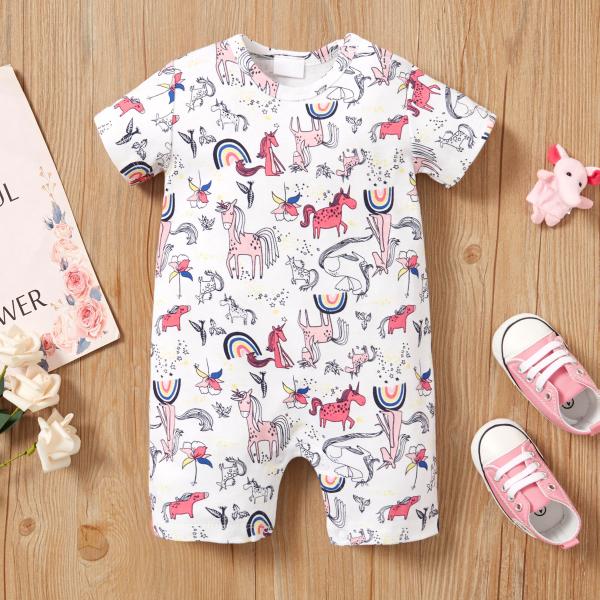 Good Quality Custom And Stock 100% Cotton Baby Onesie Jumpsuit Low Price Baby Romper for Summer