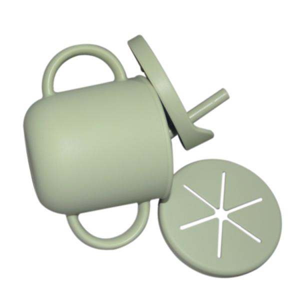 100% Silicone Sippy Cup Eco Friendly BPA Free Baby Snack Cup Customized Sizes