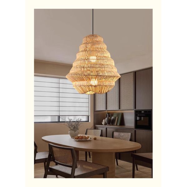 Kitchen LED Hanging Lamp bar Designer lamp Creative birdcage light Bamboo Weaving pendant lamp(WH-WP-125)