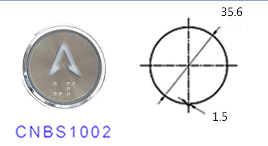 Cutout Size 37 mm Round Stainless Steel Elevator Touchless Button Elevator High Sensitivity No Touch Lift Control Button