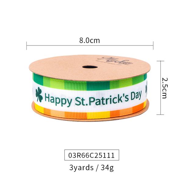 Screen Ink Printed Cotton Ribbon for Celebrations Festive Christmas Design