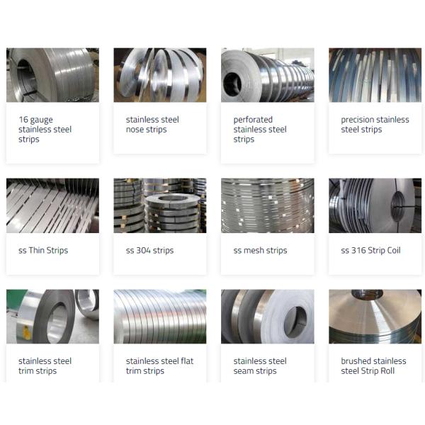 Soft Type 1/4H 1/2H 3/4H Full Hard AISI304 Stainless Steel Strips Coils