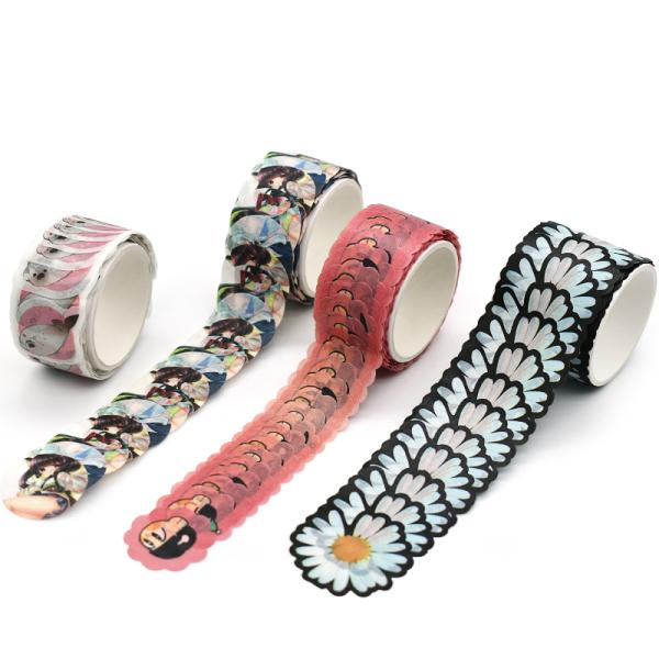 No Residue Writable CMYK Printed Die Cut Washi Tape