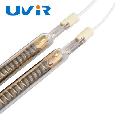 Lampe chauffante infrarouge R7S au quartz carbone avec réflecteur or