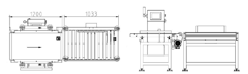 40kg Rollor Pusher Rejection Checkweigher Scales For Packaging Line Quality Control