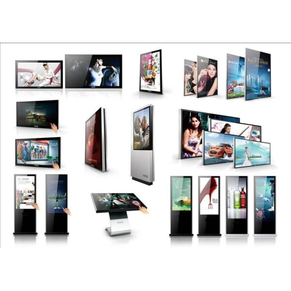 55 '' 4K Resolution Wall Mount Lcd Display / Digital Advertising Screens Wide Viewing Angle Indoor Media Player