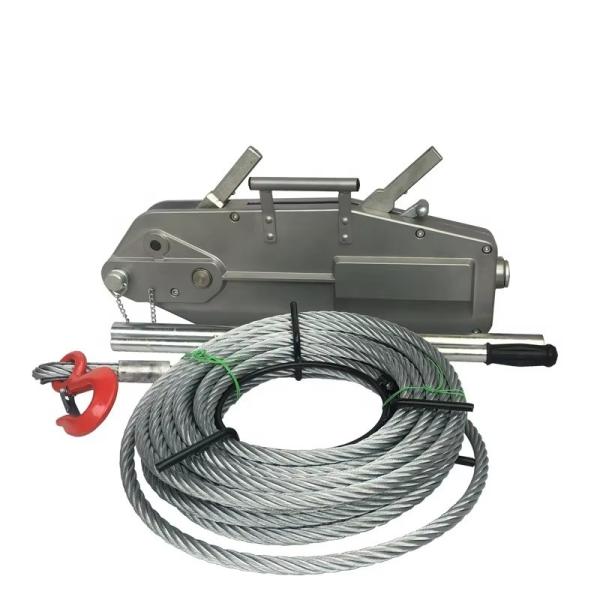 Manual Wire Rope Lever Pulling Hoist Hand Winch Puller With Aluminum Body For Construction Site Lifting