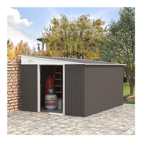 11x9ft Metal Outdoor Shed House Storage Garden Building Shed with Powder Coated
