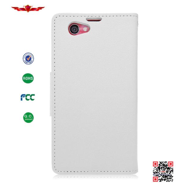 Hot Selling 100% Quaify Colorful PU Wallet Leather Cover Cases For Sony Xperia Z1 Z1 Mini